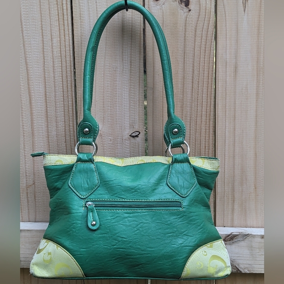 Vintage G by Guess Green and Yellow Purse - Picture 2 of 7